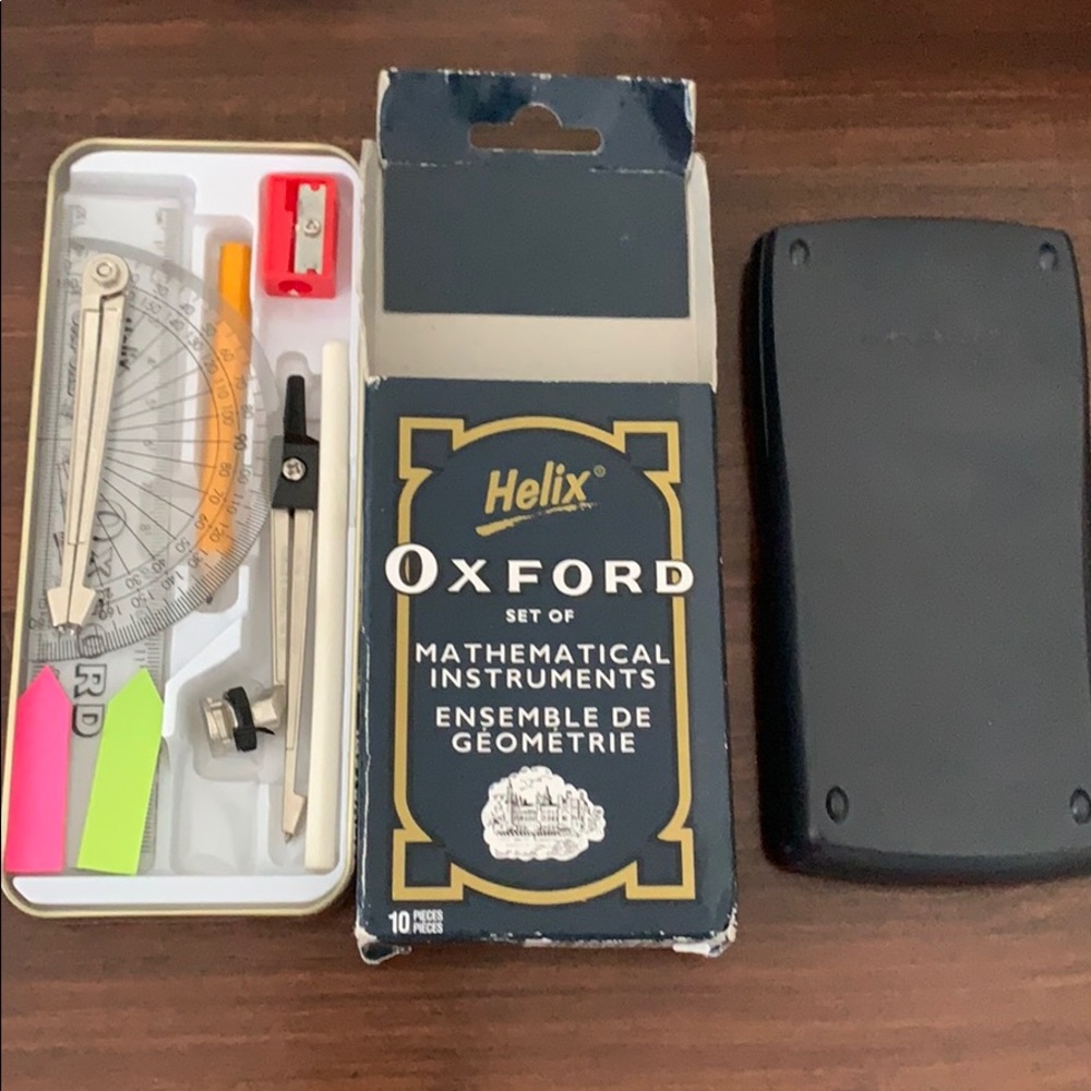 5 CLEAROUT☀️School pencil mathematics pencil case calculator